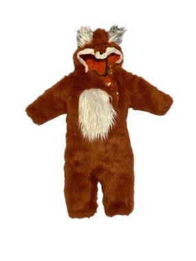 Pottery Barn Kids Fox Costume One Piece Baby 12-24 Months Halloween Pretend Play